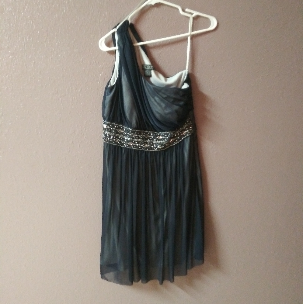 Formal navy blue dress
